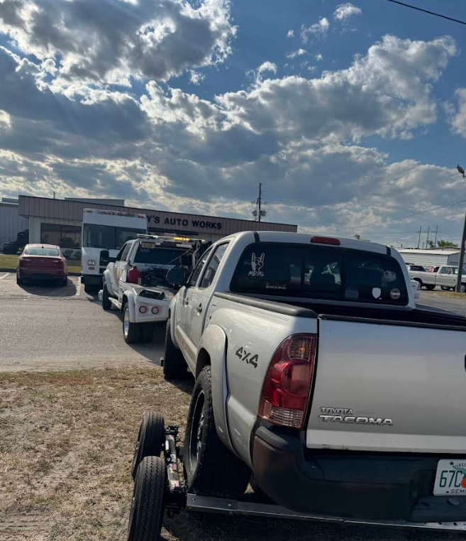Multiple tow trucks lined up for fleet operations